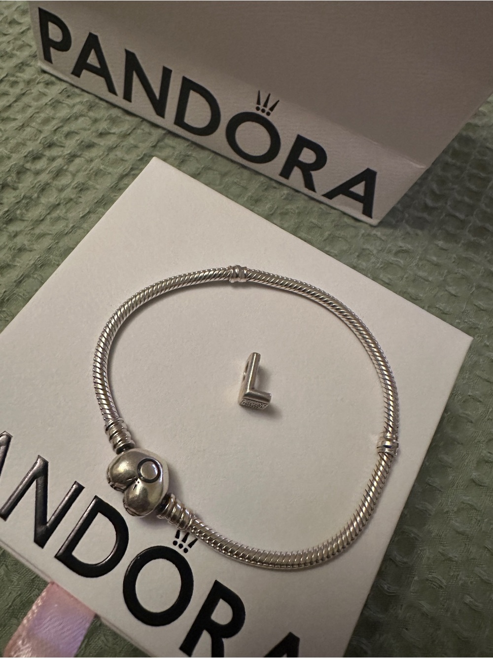 Pandora L charm - Silver
